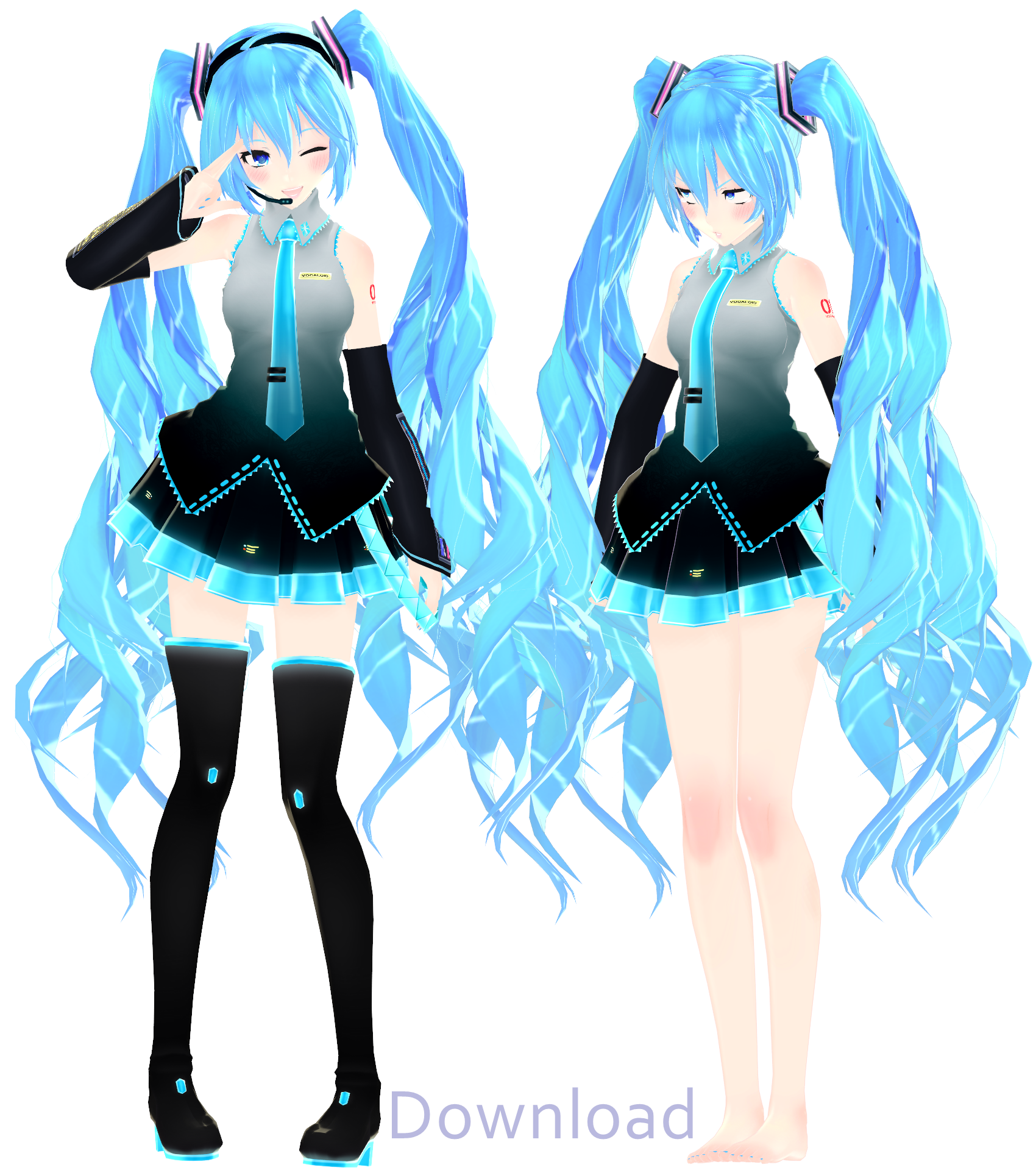 [MMD] Default Hatsune Miku [!!Download!!]