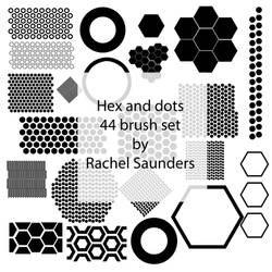 Hex and dots 44 brush set