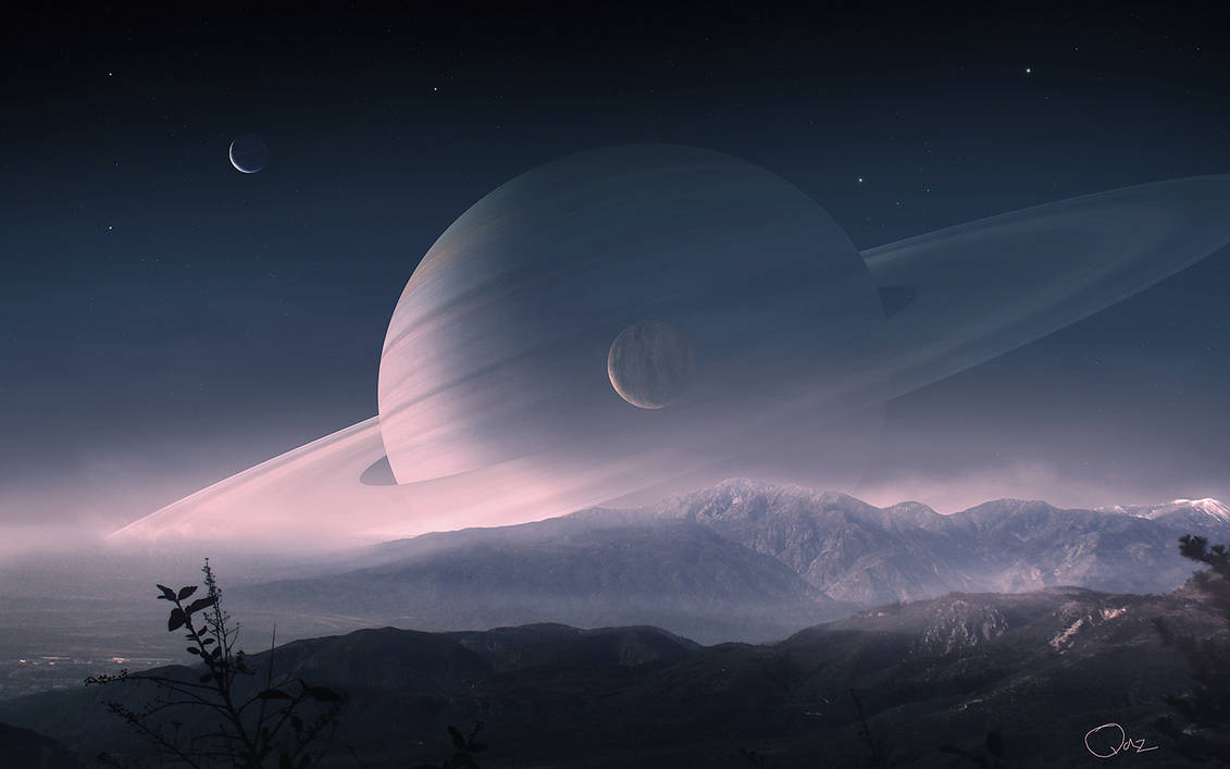 Луна в доме сатурна. Другая Планета. Сатурн (Планета). Фантастическое небо с планетами. Космическое небо с планетами.