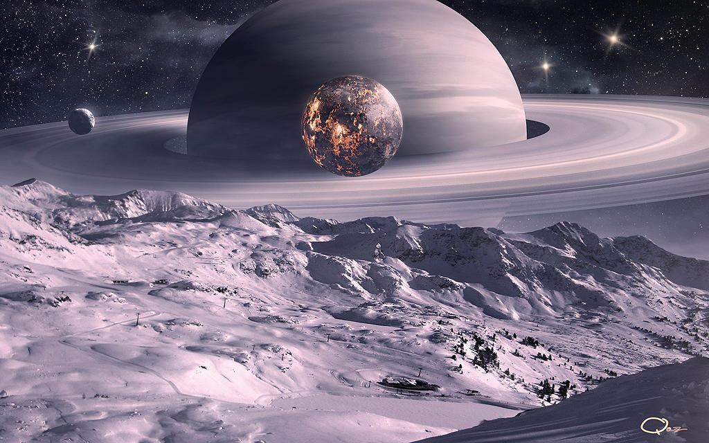 Moon of Saturn by QAuZ on DeviantArt