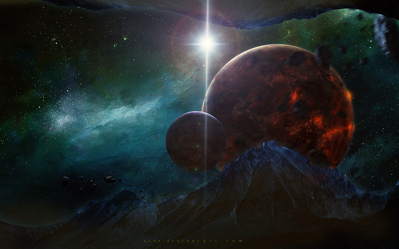 Dark Mountains by QAuZ