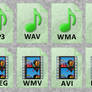 Green Glass Media Icons
