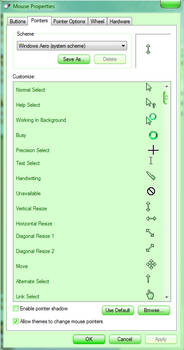 Green Windows Cursors
