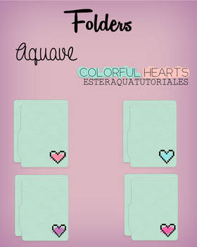 Folders Aquave Colorful hearts