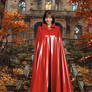 Ms G cloaked in red rubber 