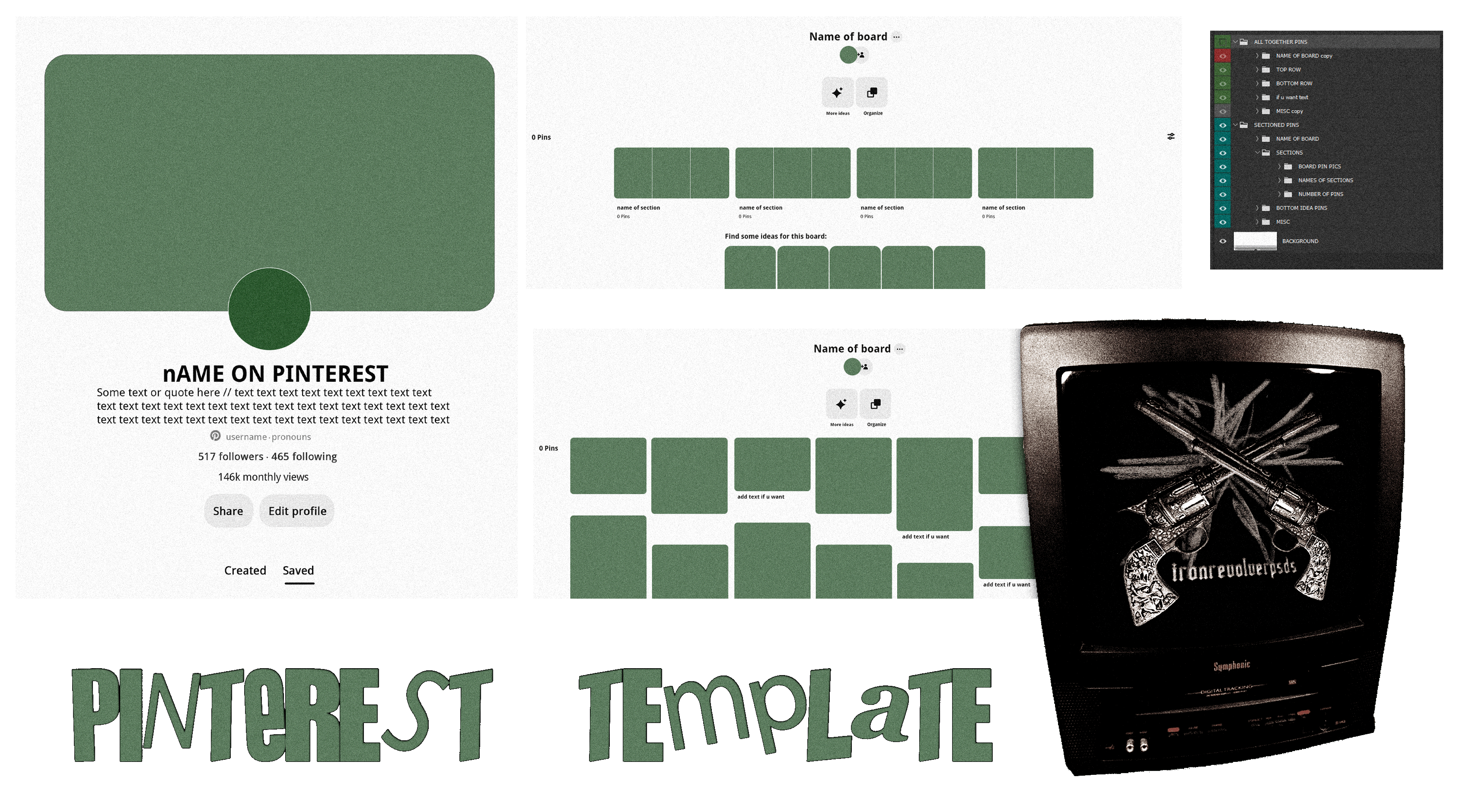 Pinterest Templete PINTEREST TEMPLATE by sawbonesources on DeviantArt