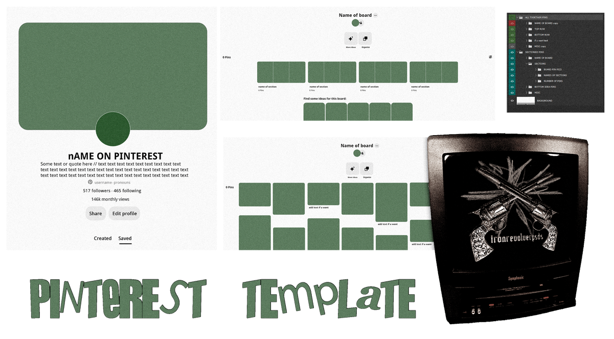 PINTEREST TEMPLATE by ironrevolverpsds on DeviantArt PINTEREST TEMPLATE by ironrevolverpsds on DeviantArt