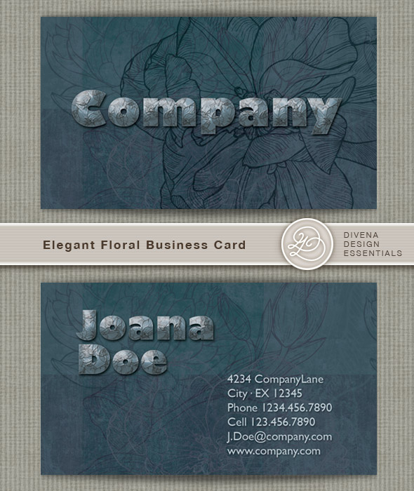 Floral Business Card by Divenadesign