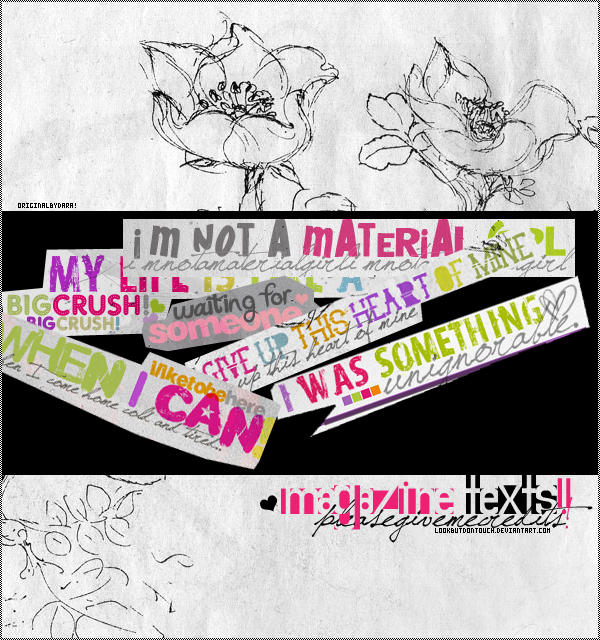 Magazine texts by Lookbutdontouch on DeviantArt