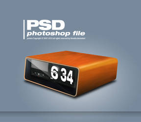 retro clock PSD by TLMedia