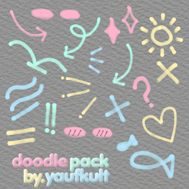 Doodle Pack By. Ai by jeasmiine on DeviantArt