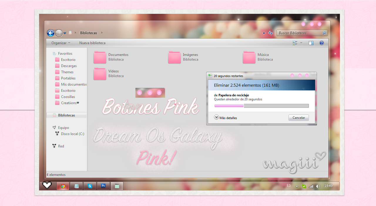 Dream Os Galaxy Pink For Windows 7 by MagiiiAsdfghjkl on DeviantArt