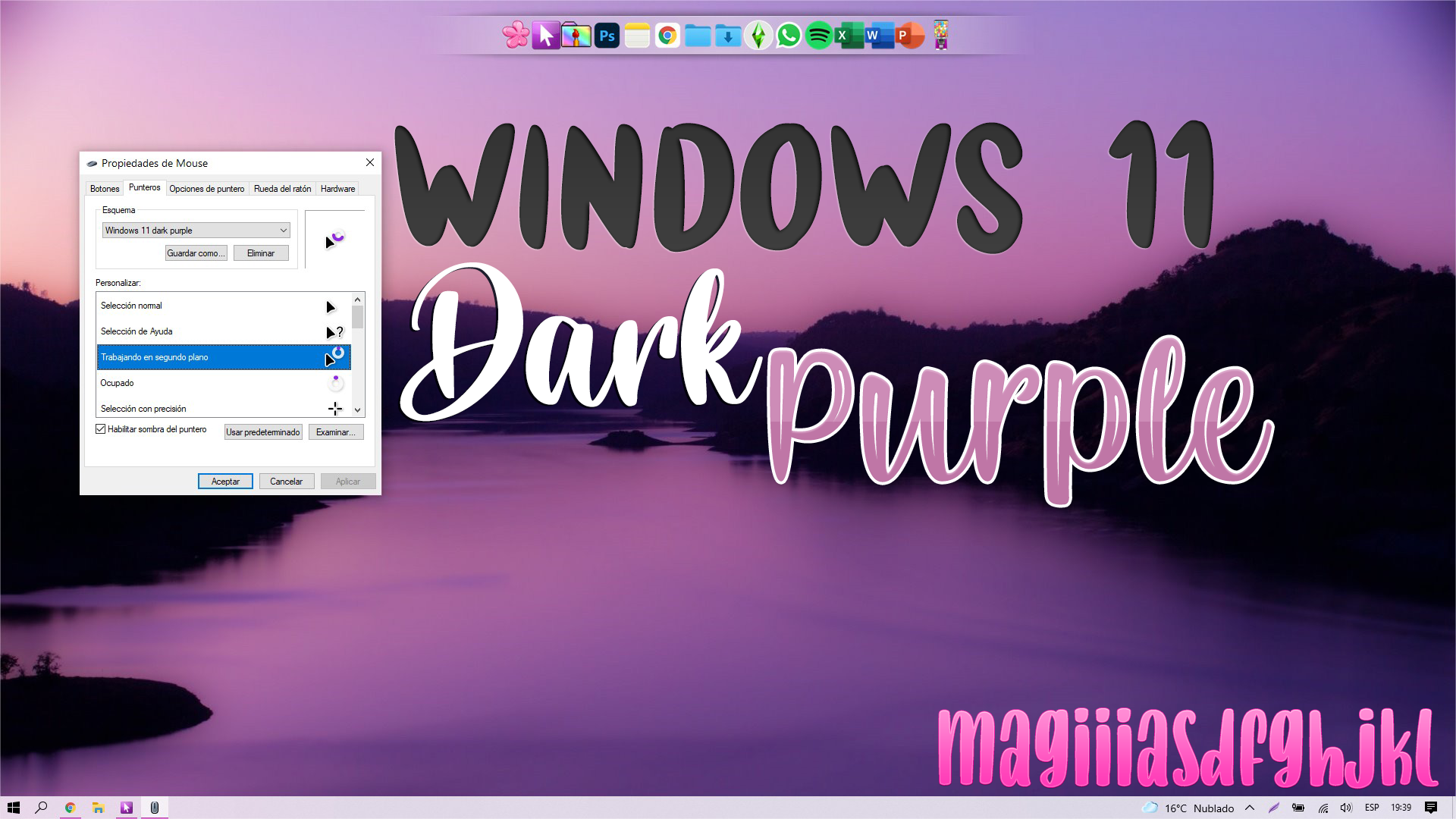 Cursor Windows 11 dark purple by MagiiiAsdfghjkl on DeviantArt