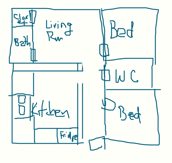 Quick sketch floorplan by HunterKharon on DeviantArt