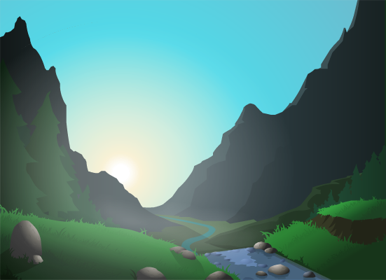 Libertas game mountain scene