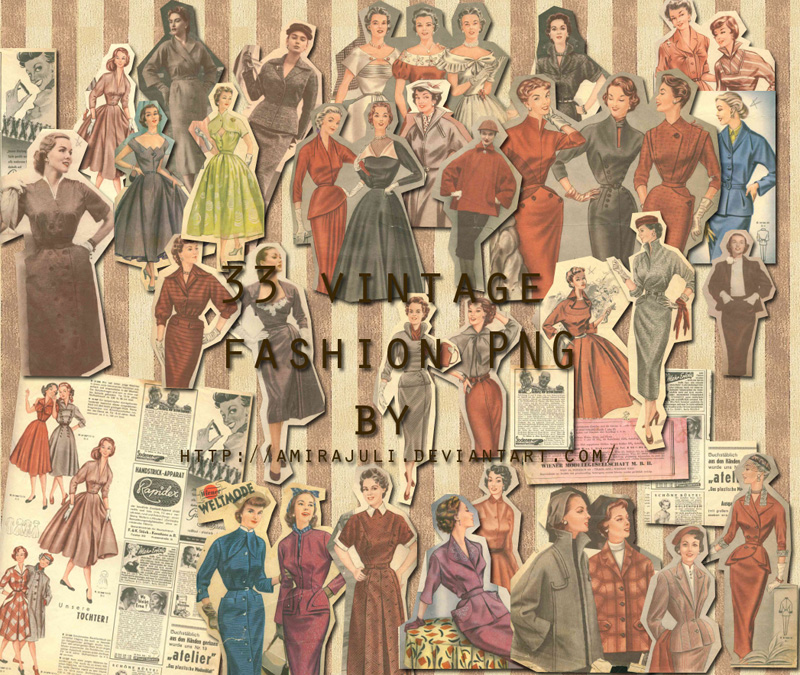 33 retro vintage fashion png