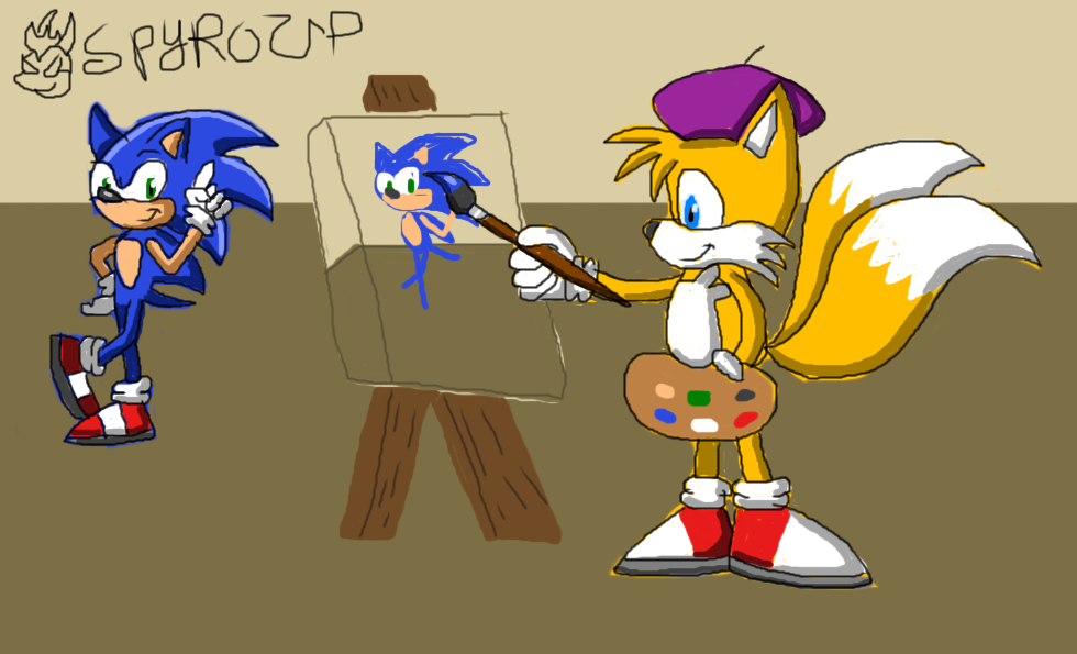Tails the Artist by SpyroUp on DeviantArt