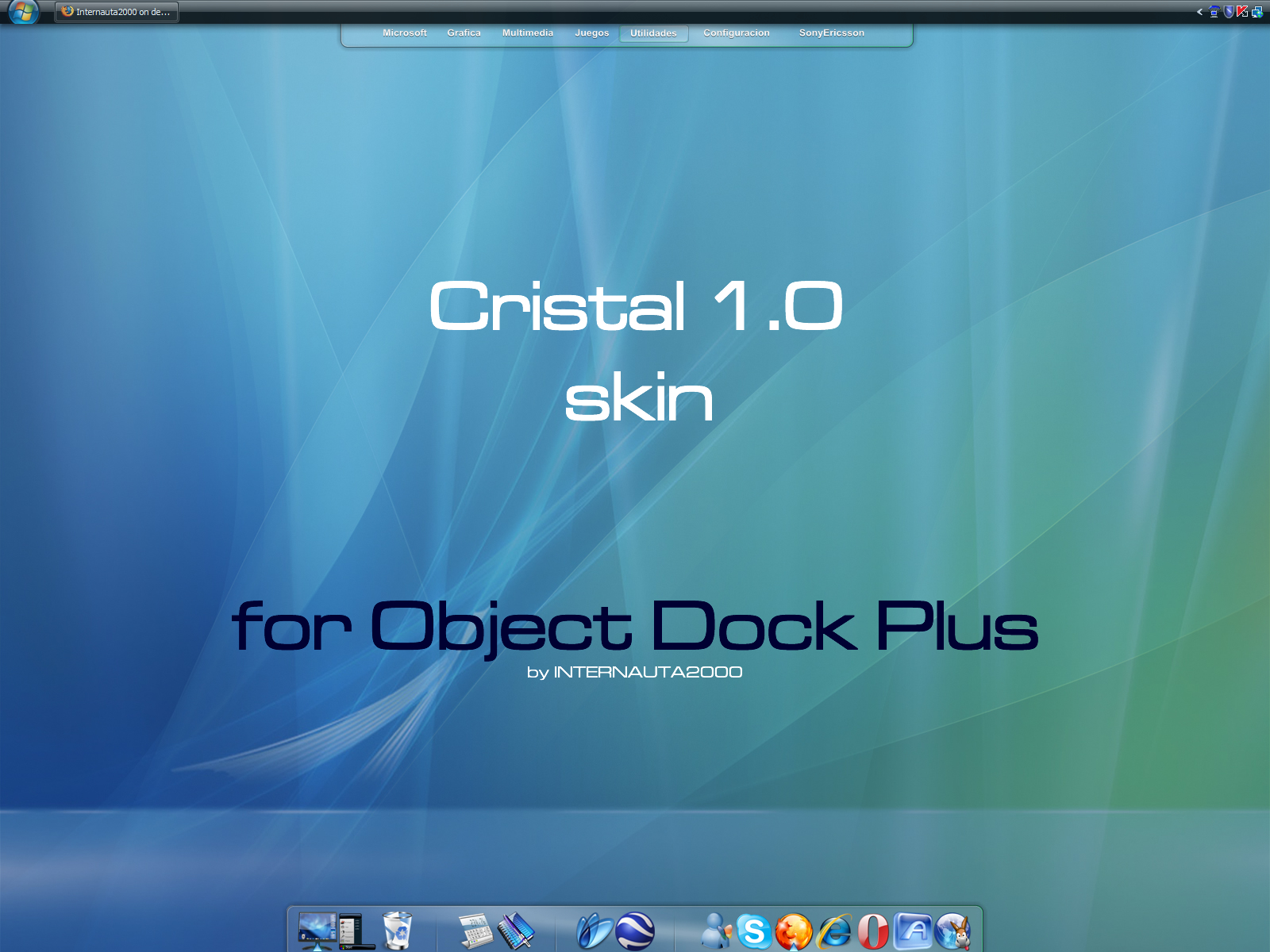 Cristal 1.0 skin Object Dock