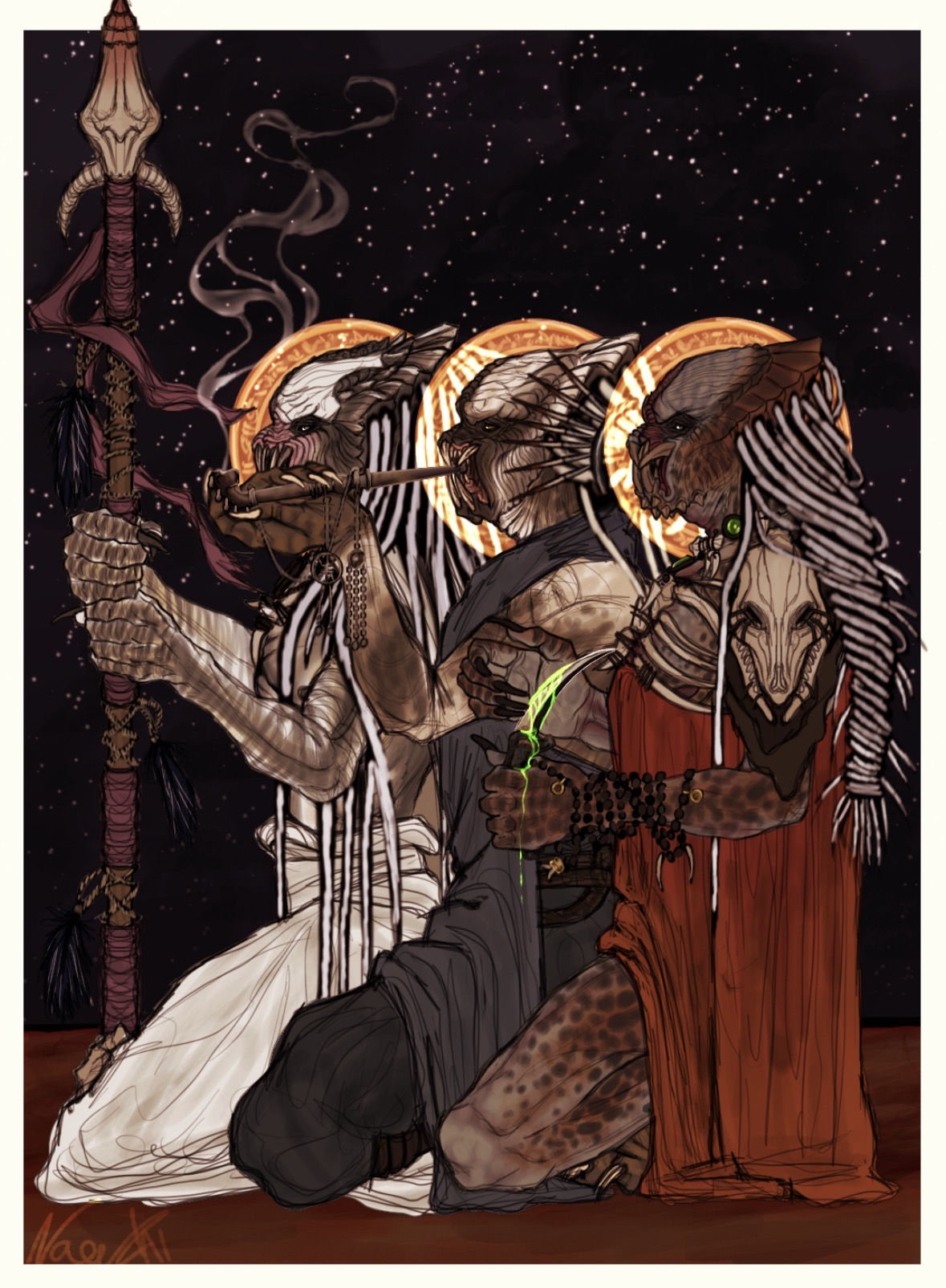 Barak, Al nayal and Zelan, The Shamans of the Iron by Naoutchii on ...