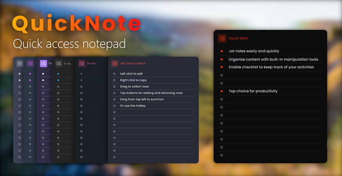 QuickNote - Quick access notepad