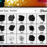 A set of stain brushes for Photoshop.