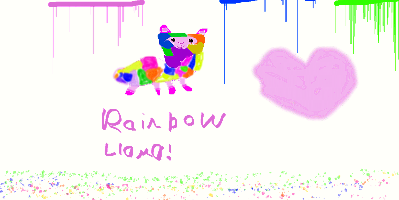 Rainbow Llama by Awesomemoonz on DeviantArt