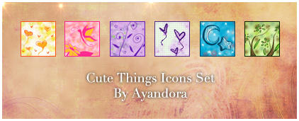 Cute Things Icons Set