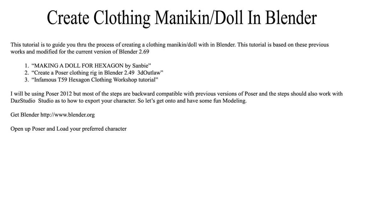 Create Clothing Manikin Doll In Blender By Lobo3433 On Deviantart