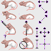 Cinnamon Hooded Rat Cursor Set