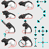 Black Hooded Rat Cursor Set