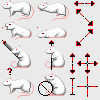 White Rat Cursor Set