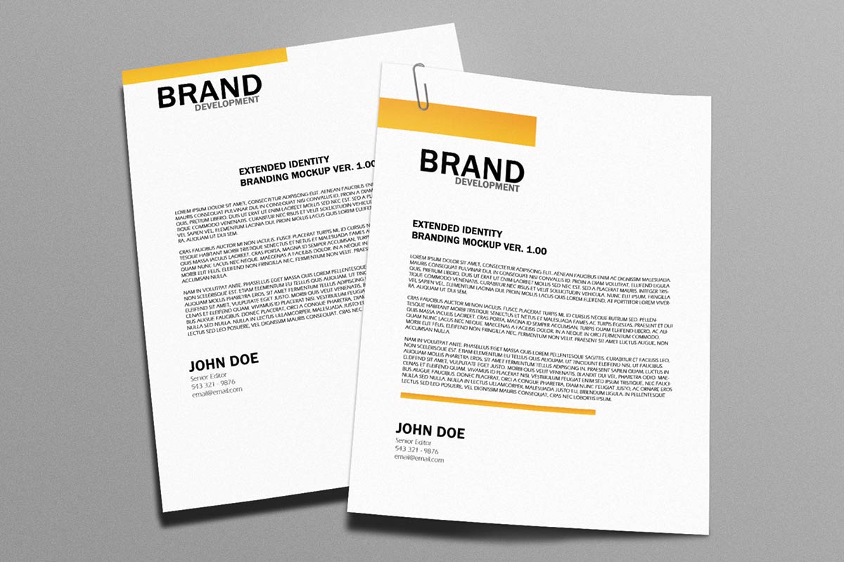 Free Letterhead Mockup Version 2.0