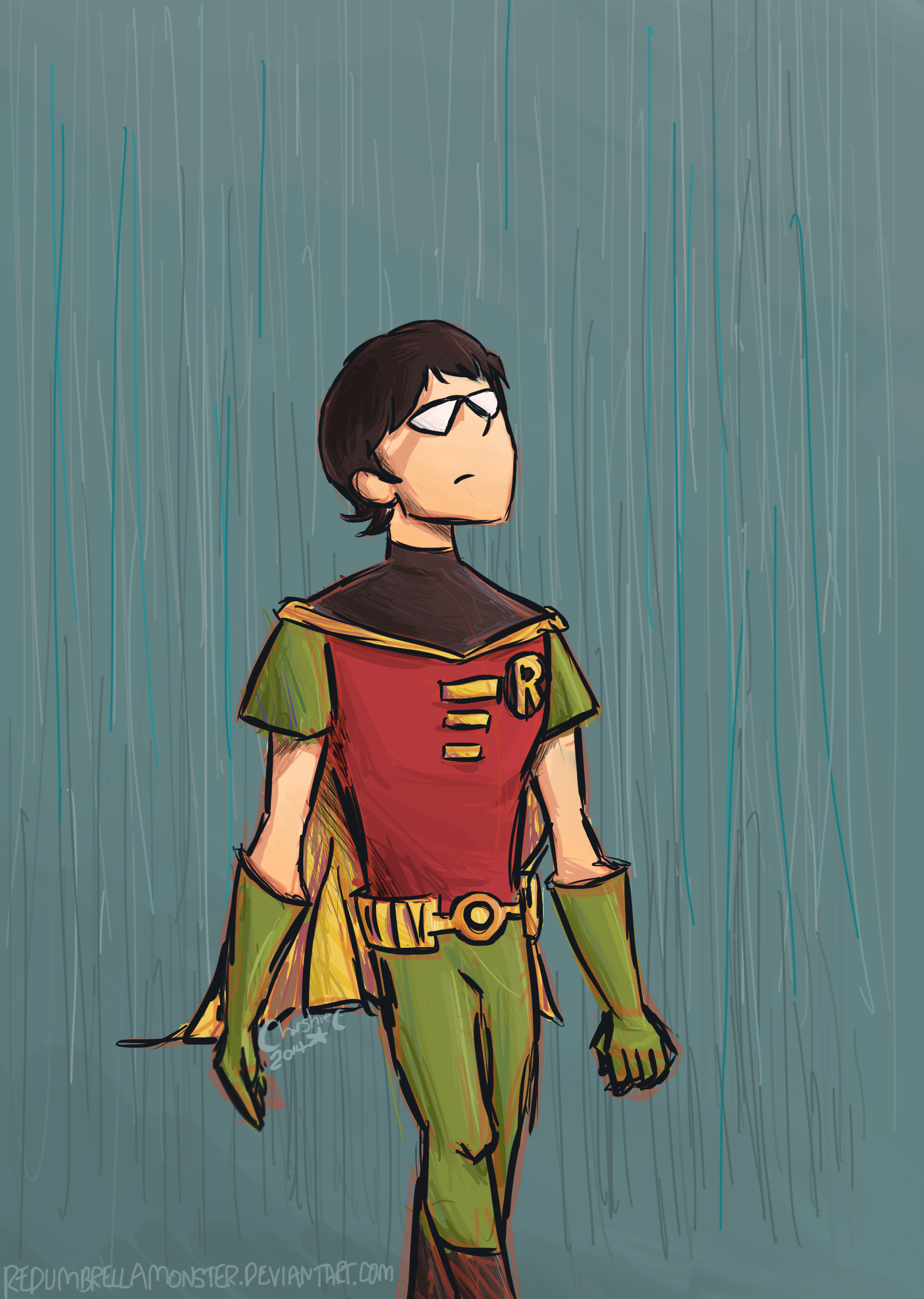 Robin in the Rain