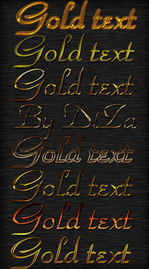 Golden text styles