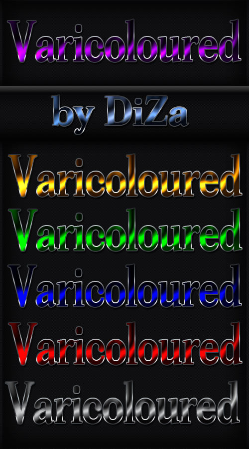 Varicoloured styles