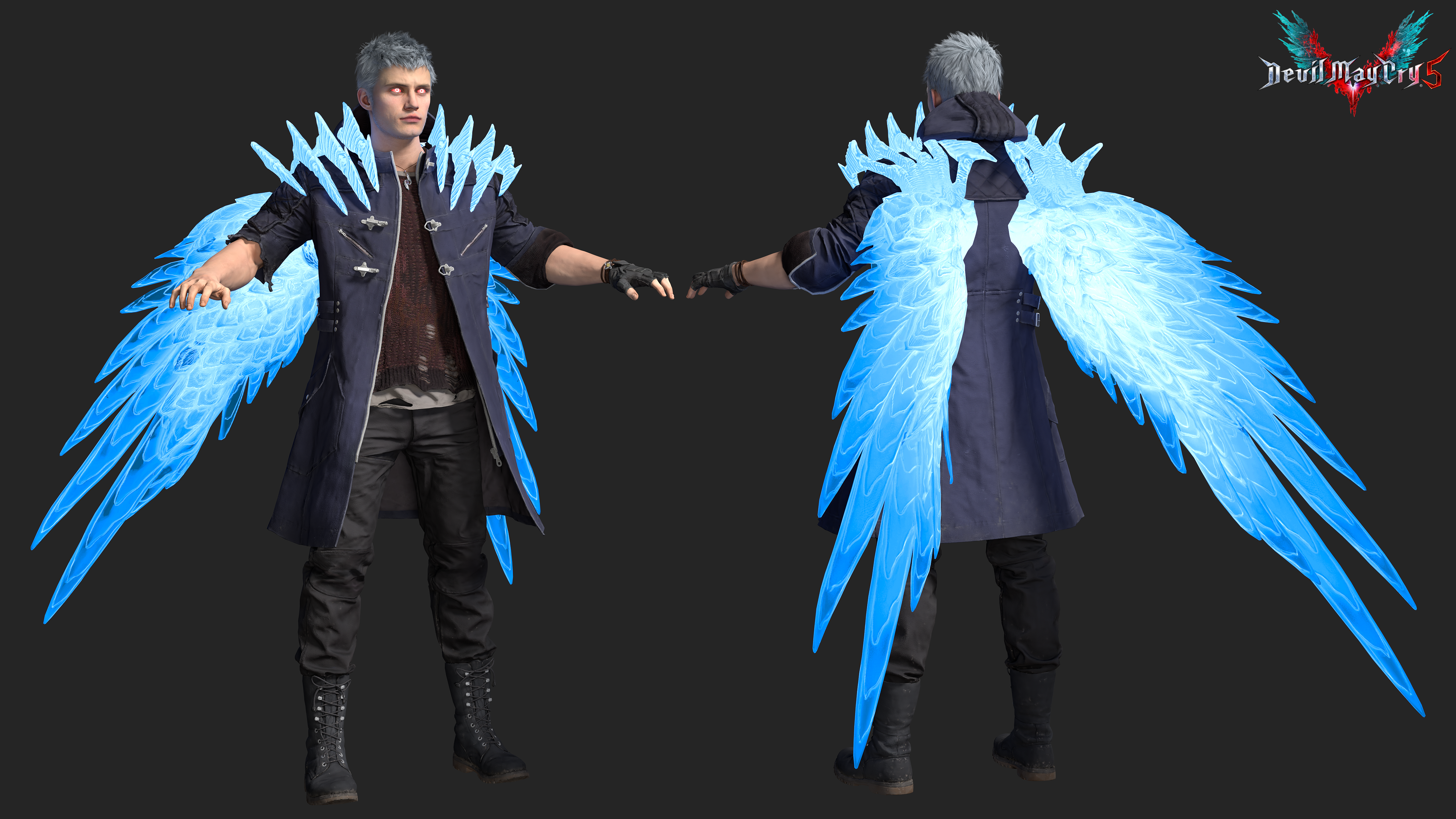 Devil May Cry 5 DMC5 Vergil Silver Cosplay Wig