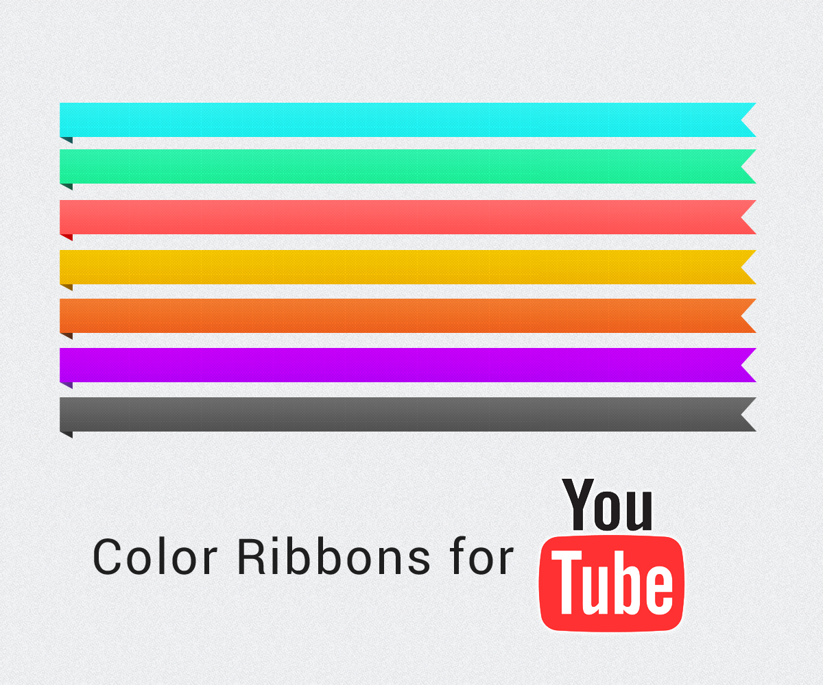 Free Color Ribbons for Youtube channel by Draganja on DeviantArt