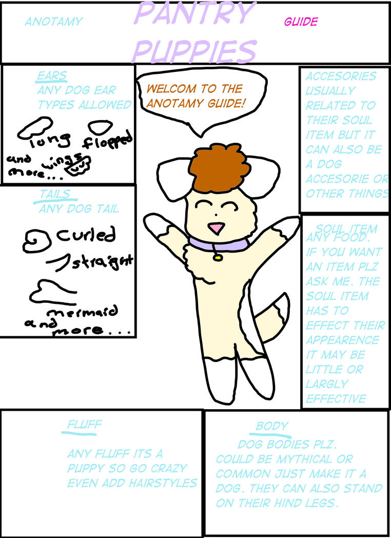 Pantry Puppies Anatomy Guide By Eeveegirl219 On Deviantart