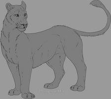 V.1 Lioness lineart