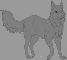 Wolf Lineart