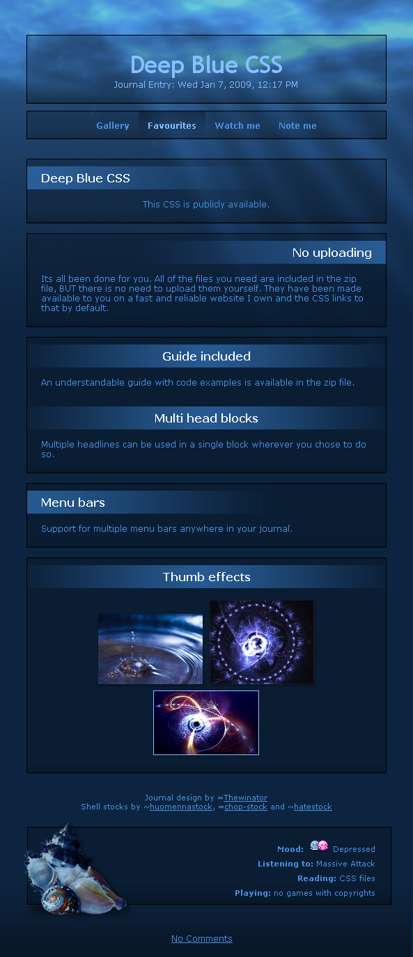 Deep Blue CSS by Thewinator on DeviantArt