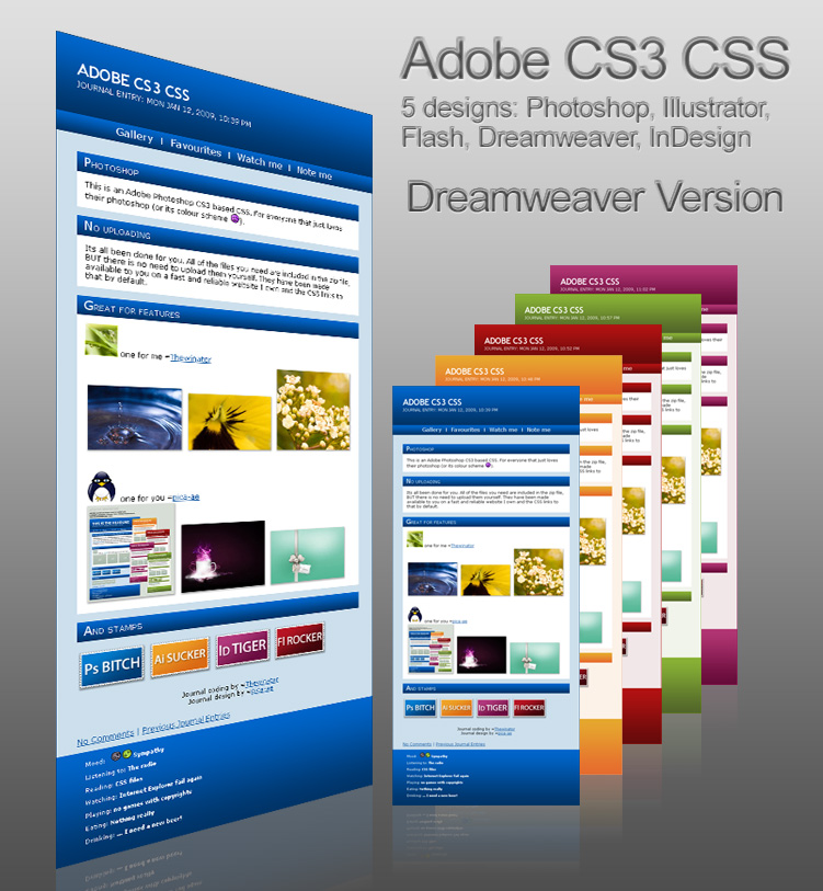 Adobe CS3 DW Journal Skin