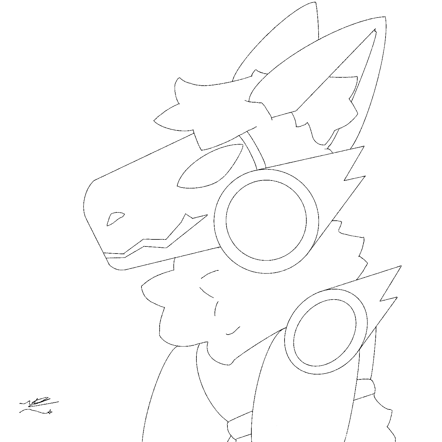 F2U Friday #1 Protogen Side Profile by MoonshineTheDragon on DeviantArt