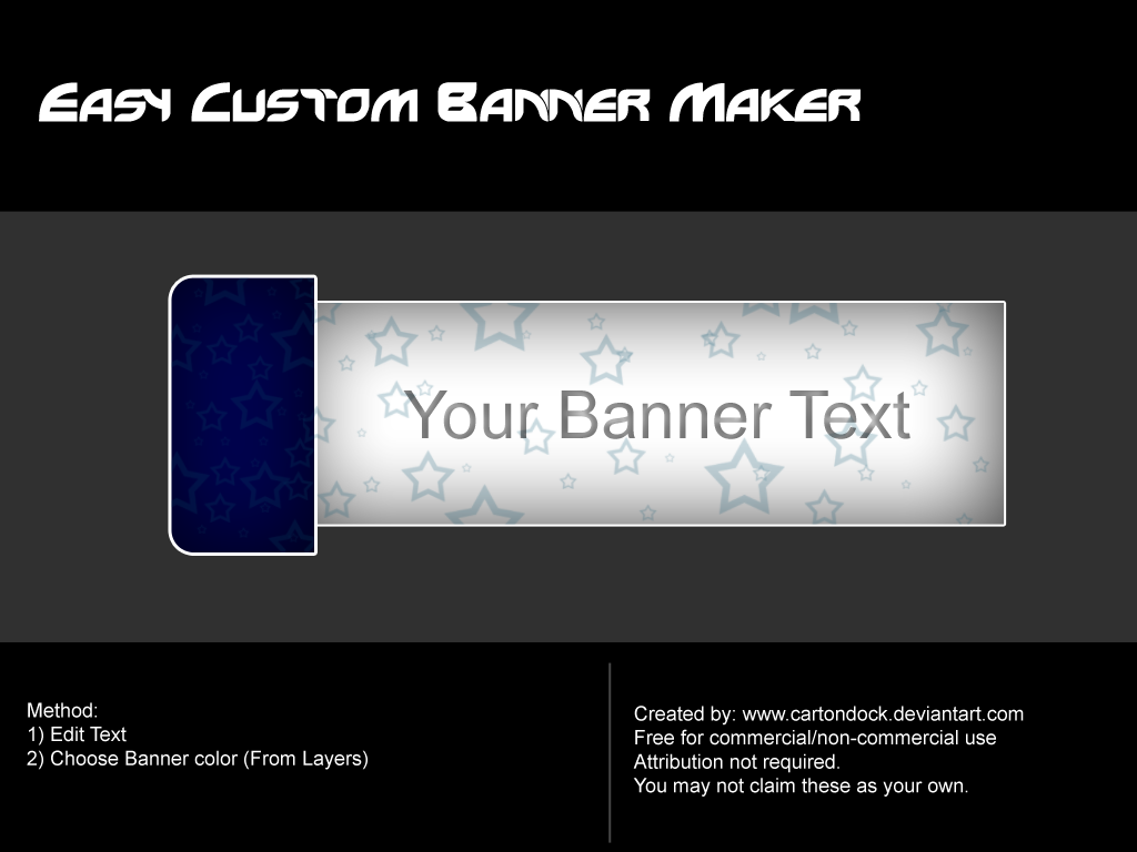 Easy Custom Banner Maker By Ujz On Deviantart