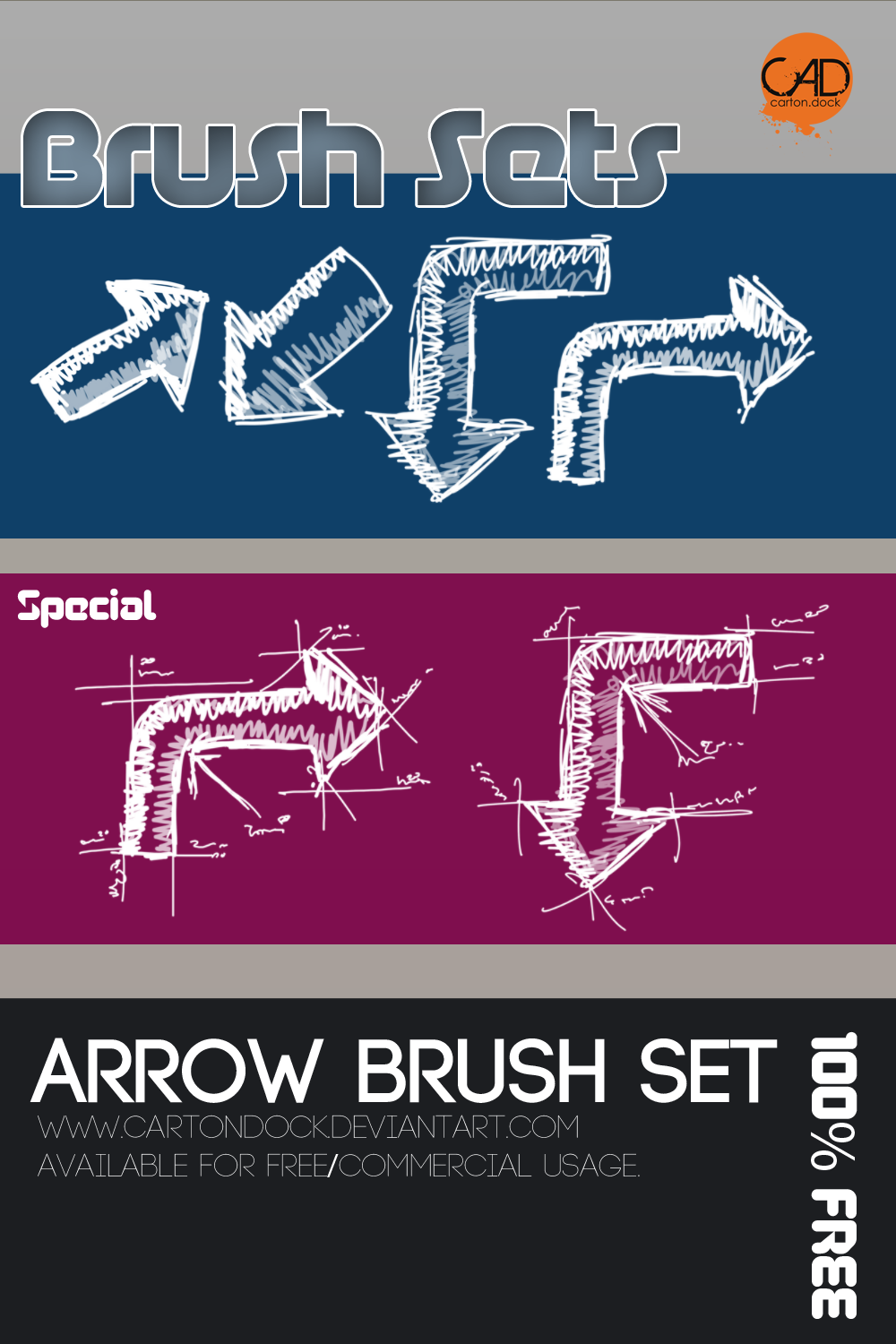 Free Arrow Brush Set