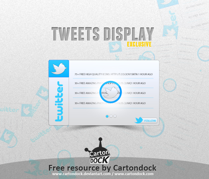 Twitter Display Freebie .psd