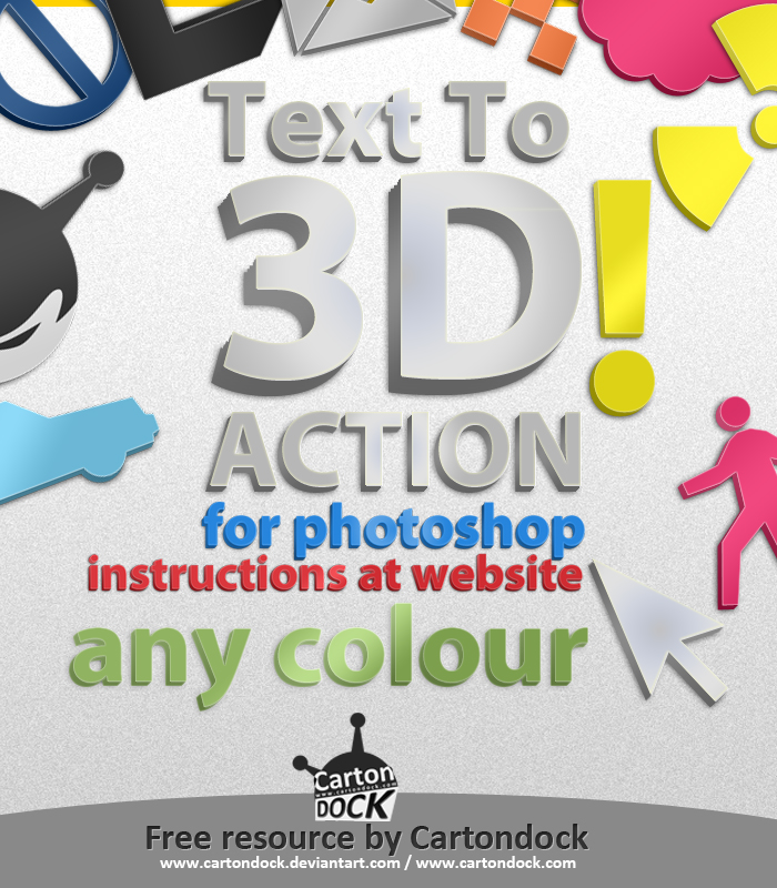 Anything to 3D Photoshop Action Freebie