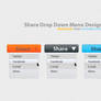 Elegant Social share menu .psd freebie