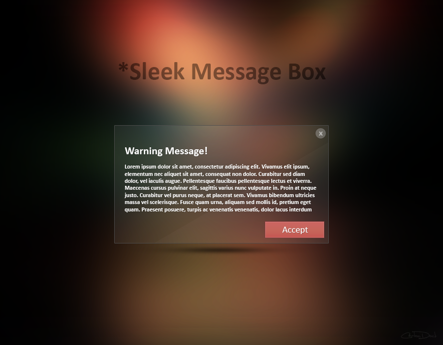 Free Sleek Message Box Design