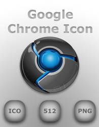 Google Chrome Icon Blue by GreasyBacon